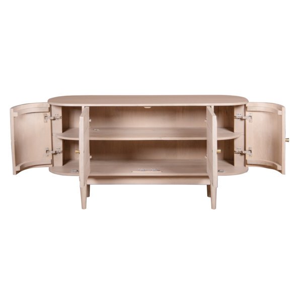 Valencia Cane & Mango Wood 4 Doors Sideboard - Image 3