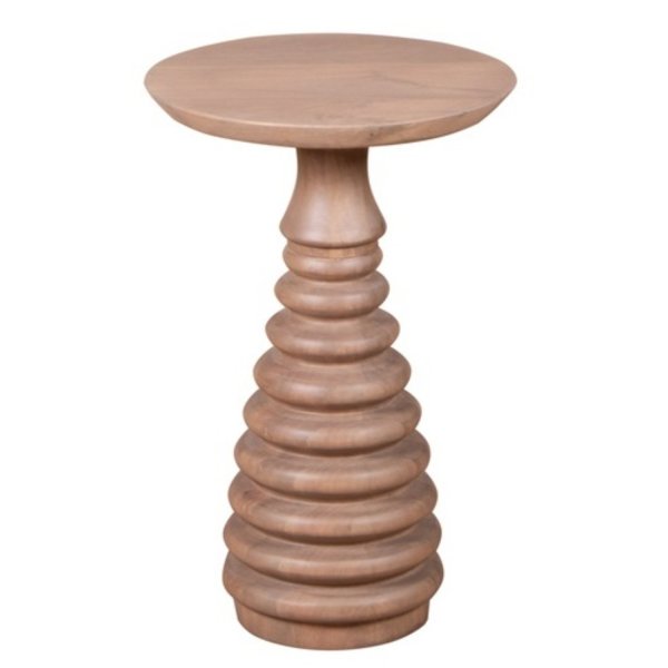 Valencia Cane & Mango Wood Side Table - Image 5