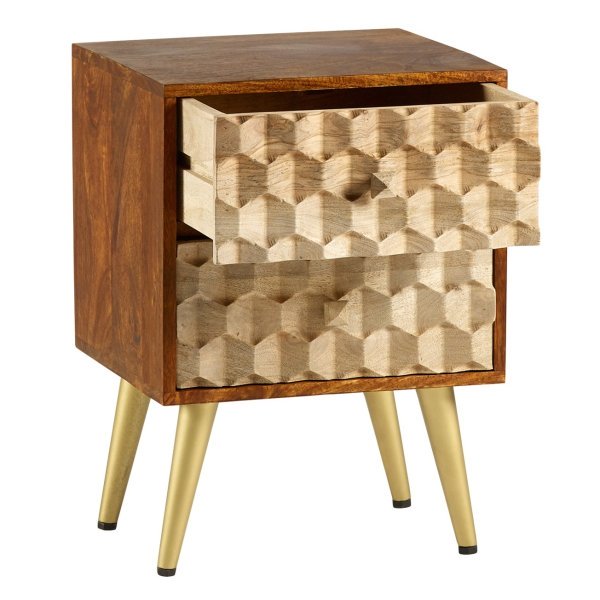 Edison 2 Drawer Side Table - Image 3