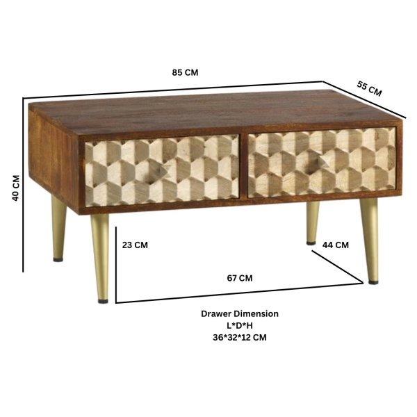 Edison Coffee Table with 2 Drawers - Image 5