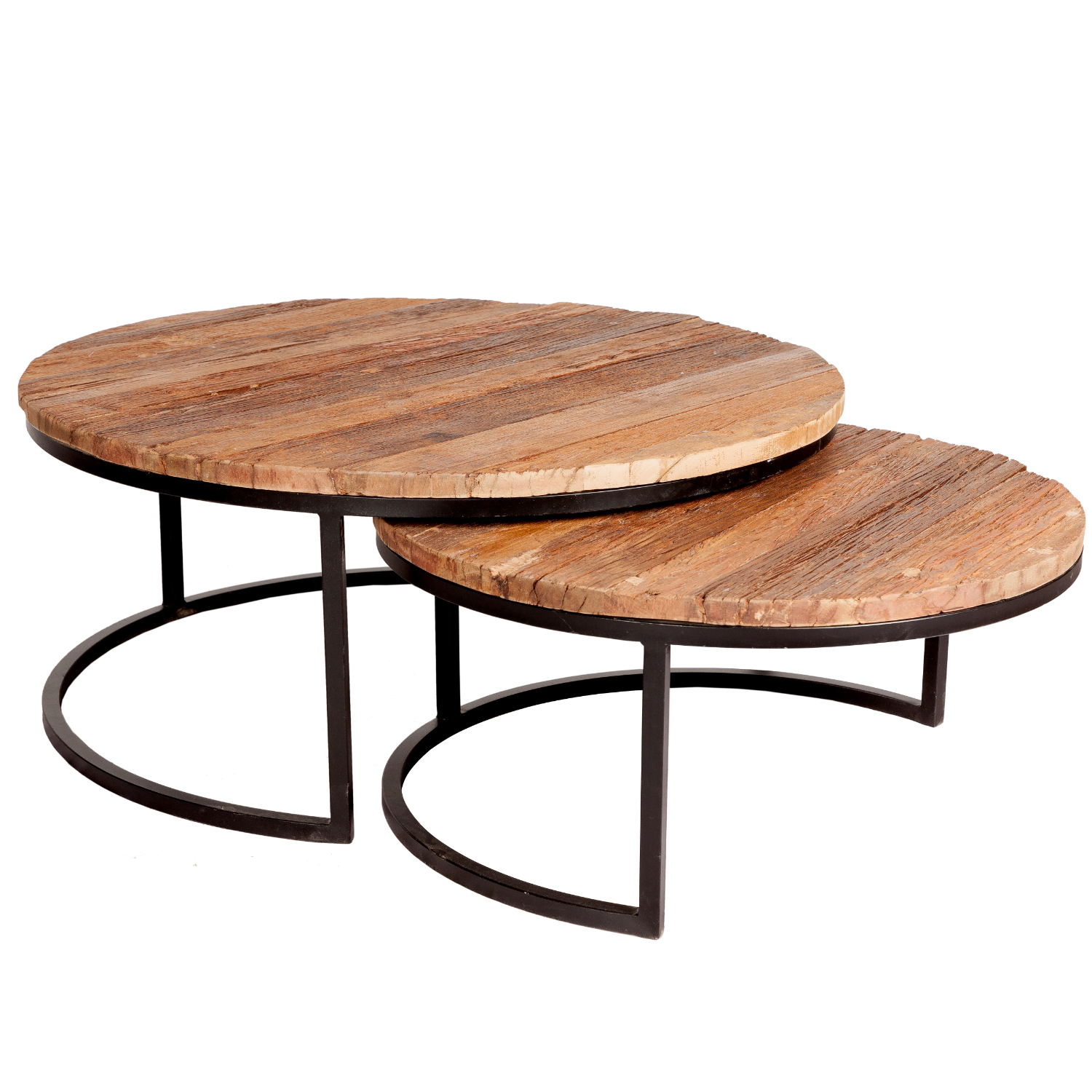 Railway Sleeper Coffee Tables - Set of 2 - Image 2