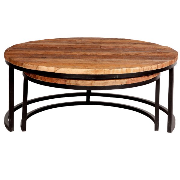 Railway Sleeper Coffee Tables - Set of 2
