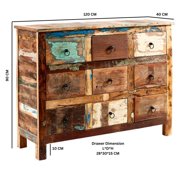 Coastal 9 Drawer Chest - Image 3