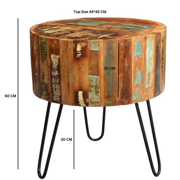 Coastal Drum Side Table - Image 3