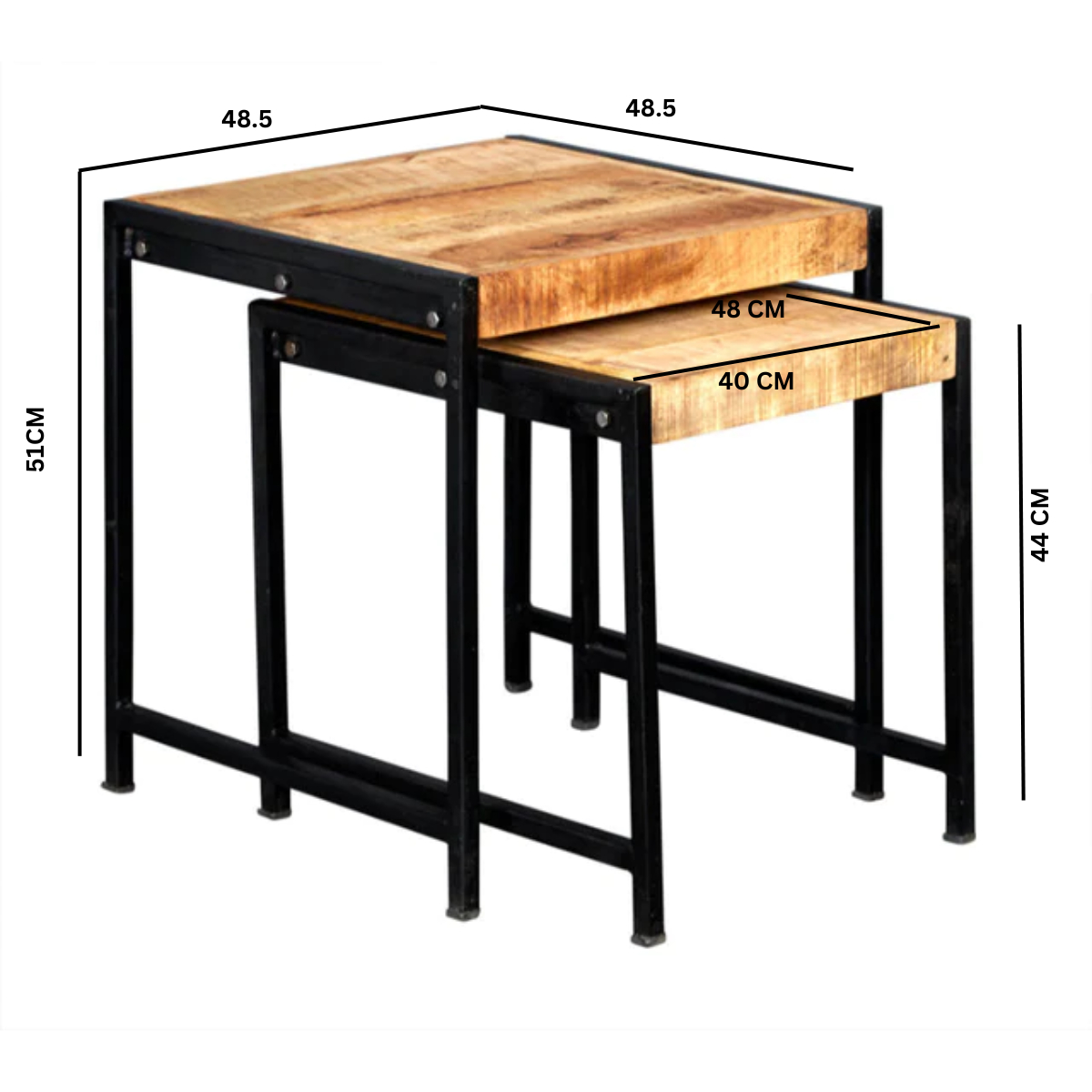 Cosmo Industrial Nest of 2 Tables - Image 4