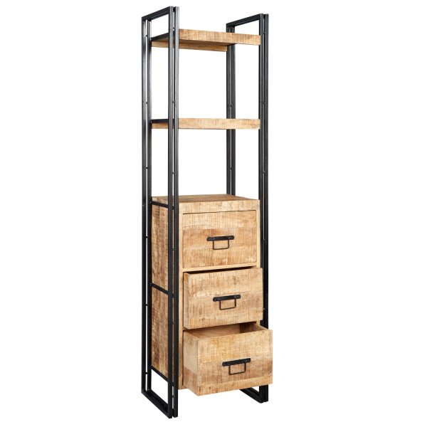 Cosmo Industrial Slim Bookcase - Image 2