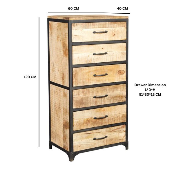 Cosmo Industrial Tall Chest - Image 3