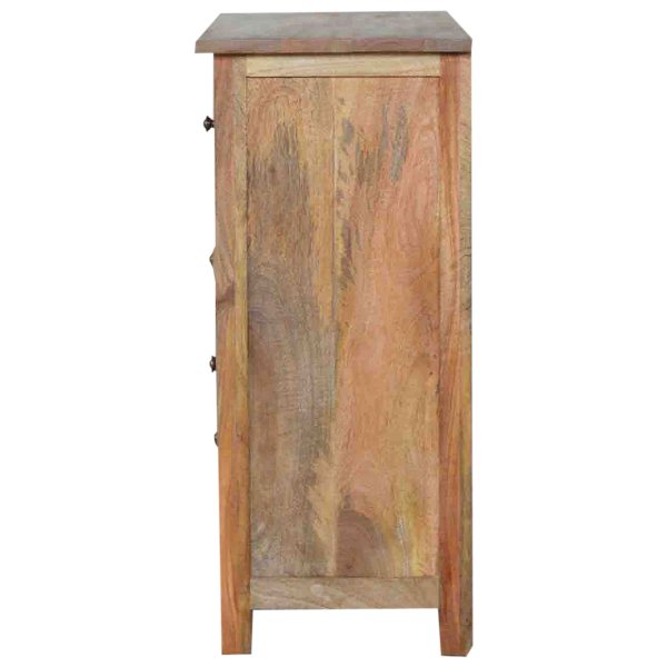 Solid Mango Wood Oak Finished 3 Drawer 2 Door Country Console - Image 7