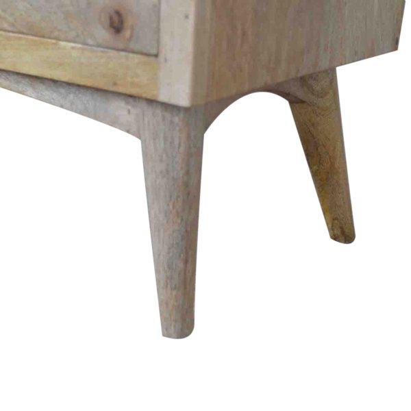 Solid Mango Wood Oak Finished 2 Drawer Media Unit - Image 4