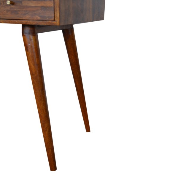 Solid Mango Wood Chestnut Finished One Drawer Desk - Image 6