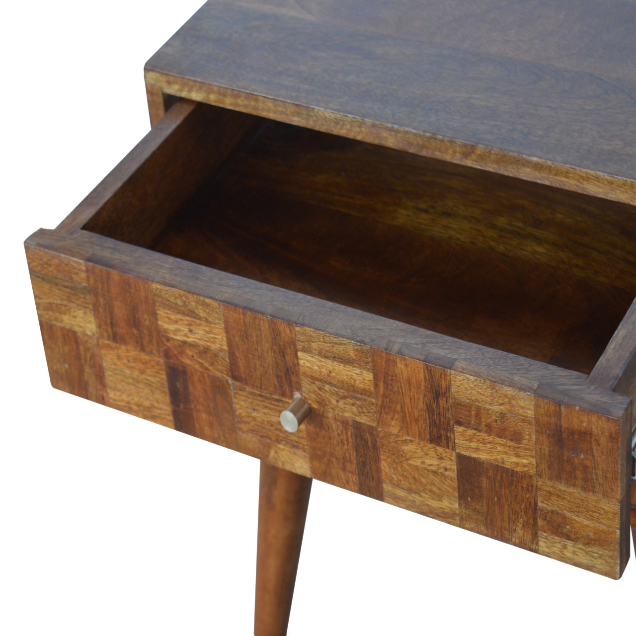 Solid Mango Wood Various Chestnut Finished 2 Drawer Bedside - Image 5