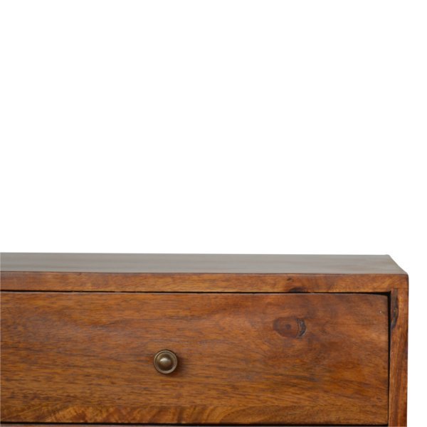 Solid Mango Carved Chestnut Storage Cabinet/Sideboard - Image 6