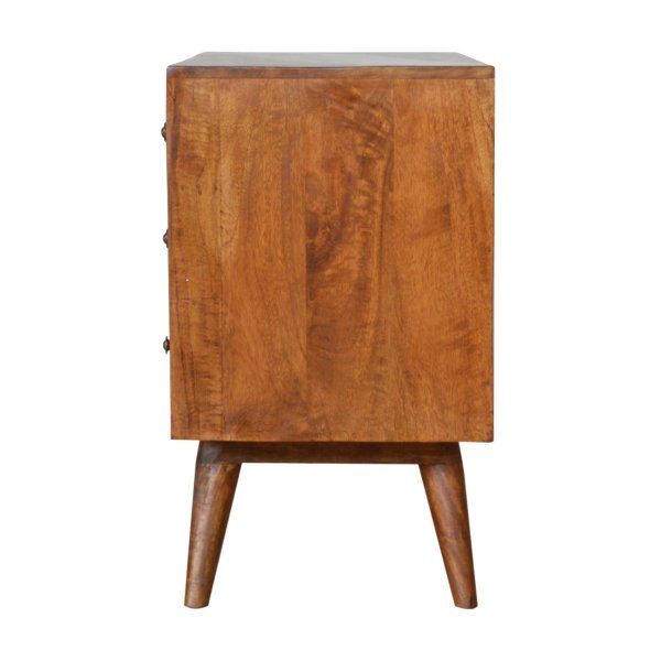 Solid Mango Carved Chestnut Storage Cabinet/Sideboard - Image 2