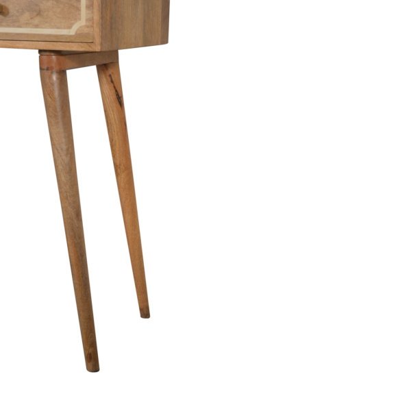 Solid Mango Wood Oak Finished 1 Drawer 1 Slot Nepal Writing Desk - Image 7