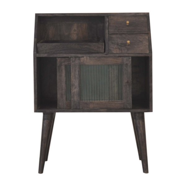 Solid Mango Wood California Walnut 2 Drawer 2 Door Havana Mini Cabinet - Image 6