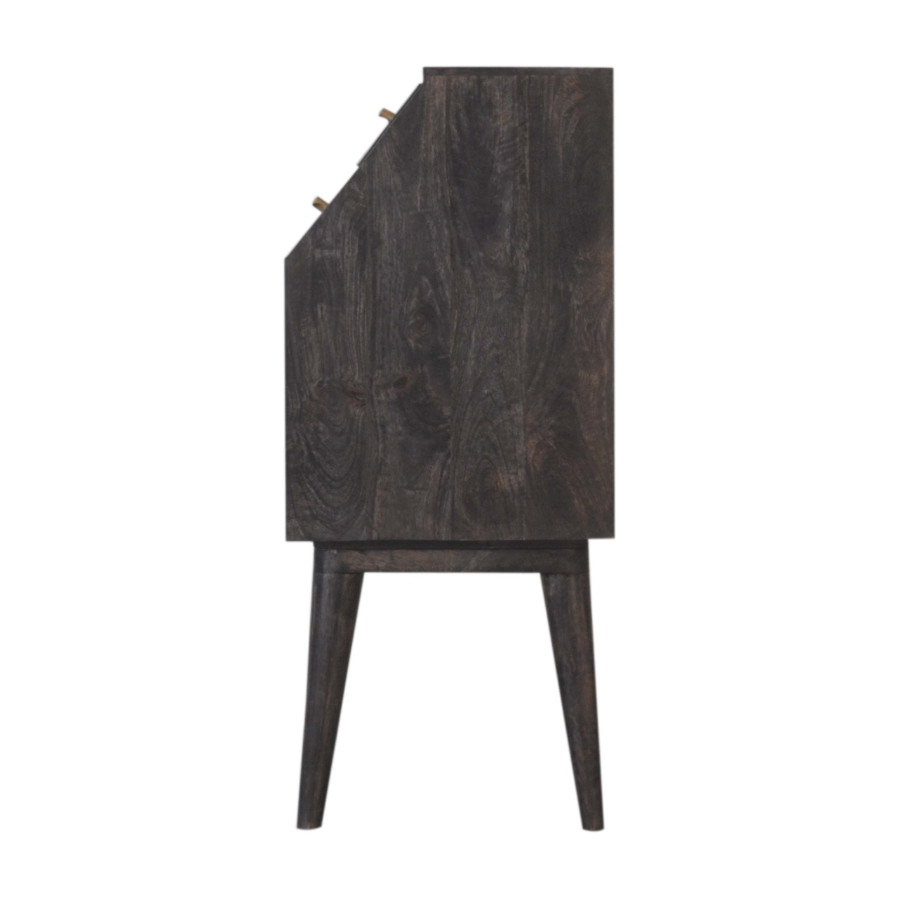 Solid Mango Wood California Walnut 2 Drawer 2 Door Havana Mini Cabinet - Image 8