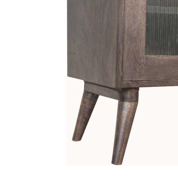 Solid Mango Wood Ash Black 3 Drawer 1 DoorHavana Cabinet - Image 7