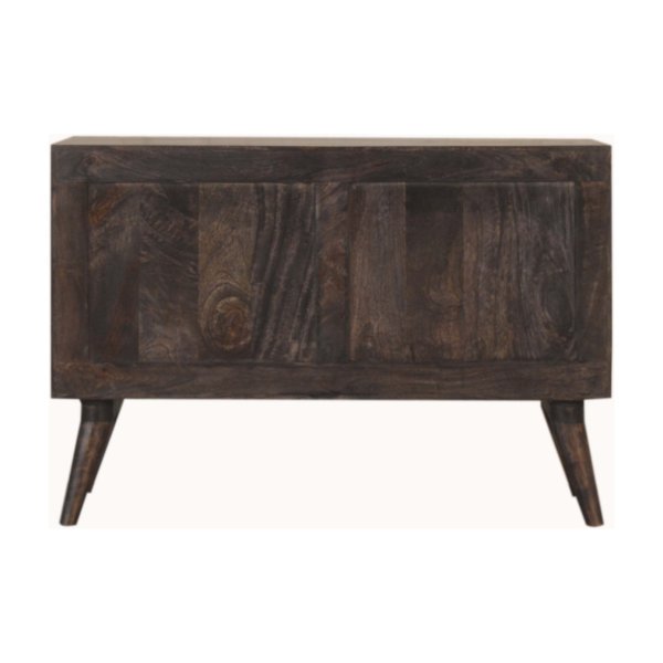 Solid Mango Wood Ash Black 3 Drawer 1 DoorHavana Cabinet - Image 9
