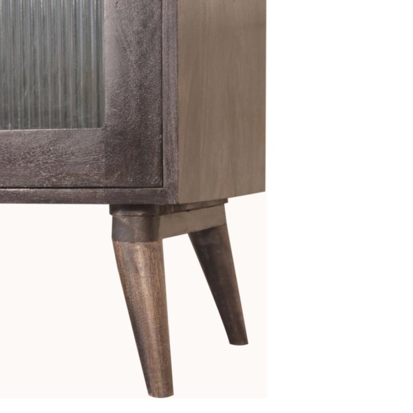 Solid Mango Wood Black Ash Finished 2 Door Havana Cabinet - Image 7