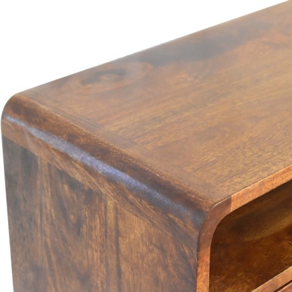 Solid Mango Wood Mini Chestnut Console Table - Image 6