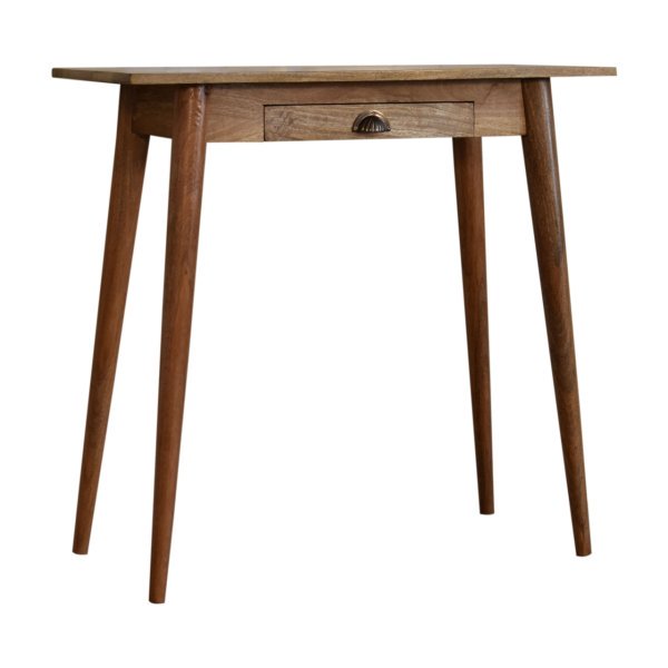 Solid Mango Wood Mini Nordic Style Writing Desk - Image 3