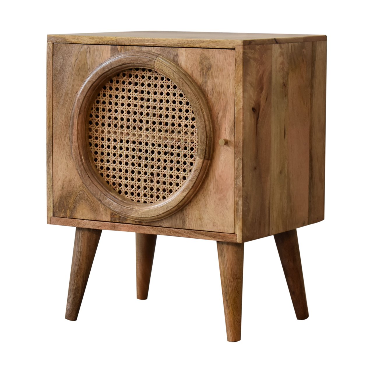 Solid Mango Wood Oak Finished Larissa Bedside - Image 2