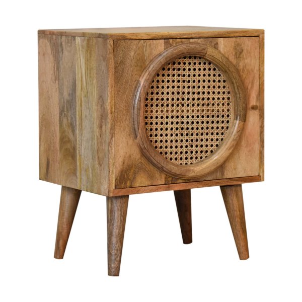 Solid Mango Wood Oak Finished Larissa Bedside - Image 3