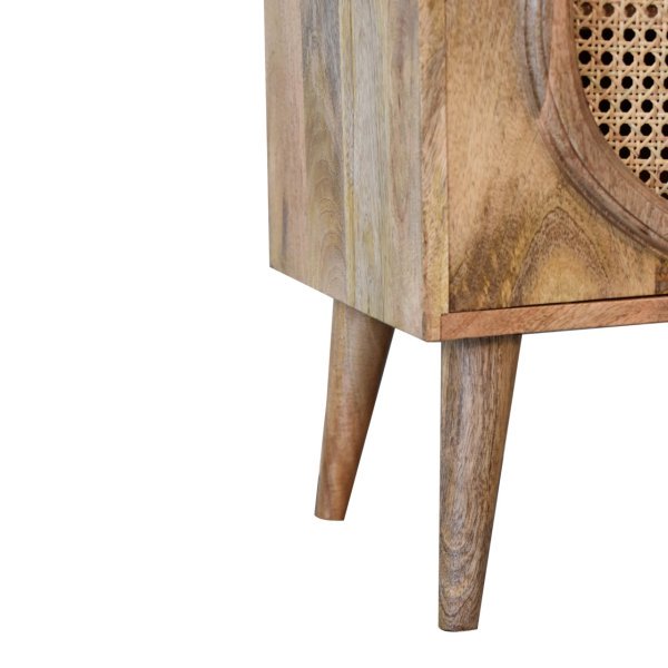 Solid Mango Wood Oak Finished Larissa Bedside - Image 7