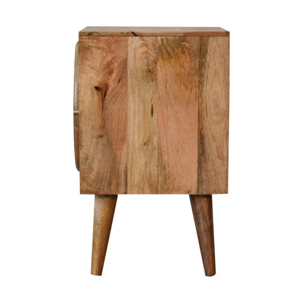 Solid Mango Wood Oak Finished Larissa Bedside - Image 8