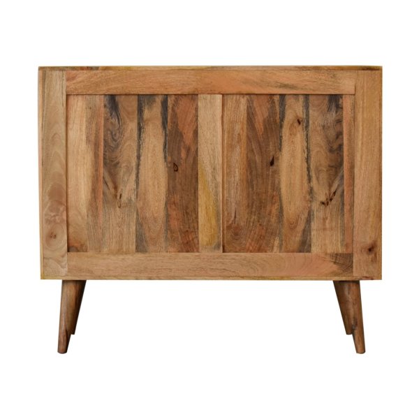 Solid Mango Wood Oak Finished with Rattan Larissa Cabinet - Image 10