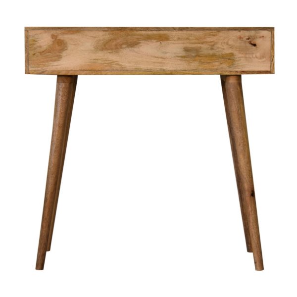 Solid Mango Wood Oak Finished Kita 2 Drawer Console Table - Image 9