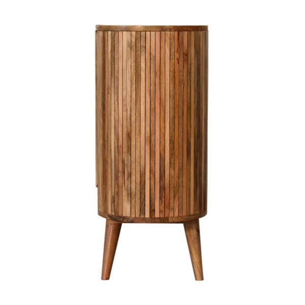 Solid Mango Wood Oak Finished 2 Door Mokka Cabinet - Image 9
