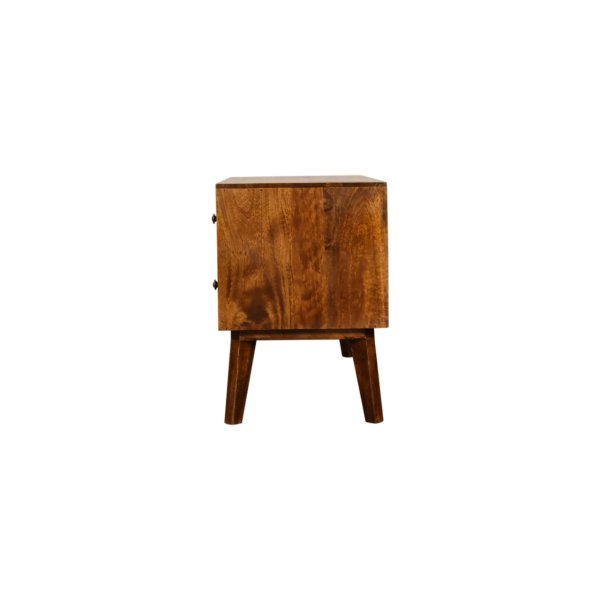 Solid Mango Wood Chestnut Finished 4 Drawer Amouri Media Unit - Image 8