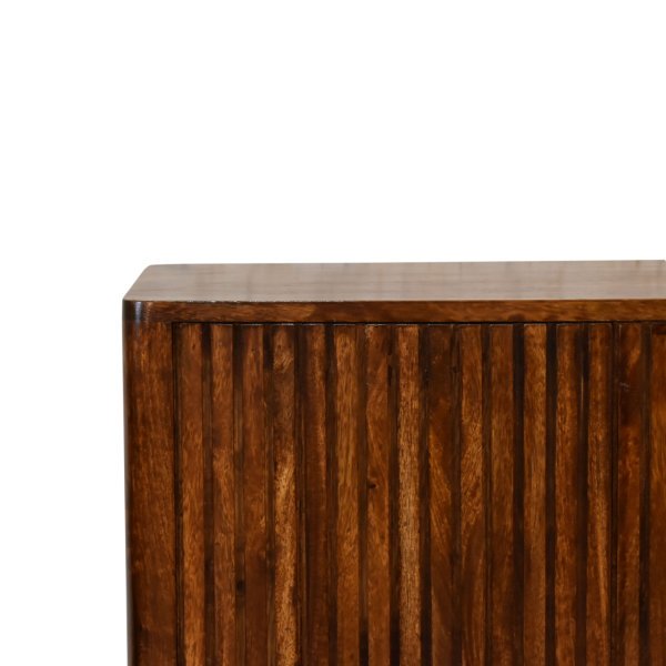 Solid Mango Wood Chestnut Finished 2 Door Reeve Cabinet - Image 4