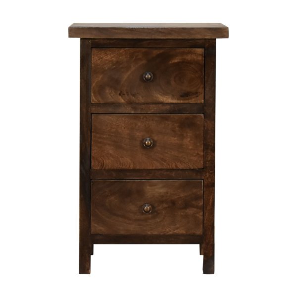 Solid Mango Wood Chestnut Finished 3 Drawer Chest