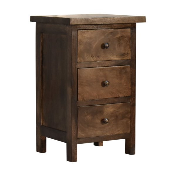 Solid Mango Wood Chestnut Finished 3 Drawer Chest - Image 2