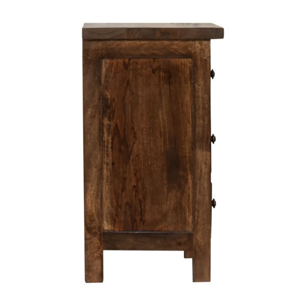 Solid Mango Wood Chestnut Finished 3 Drawer Chest - Image 8