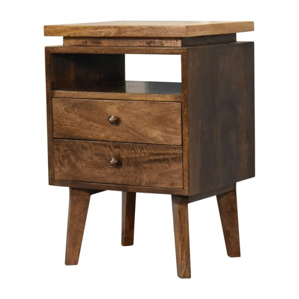 Solid Mango Wood Platform Bedside - Image 2
