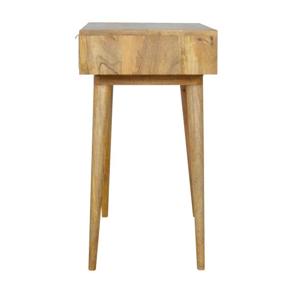 Solid Mango Wood Grey Tweed Writing Desk - Image 8