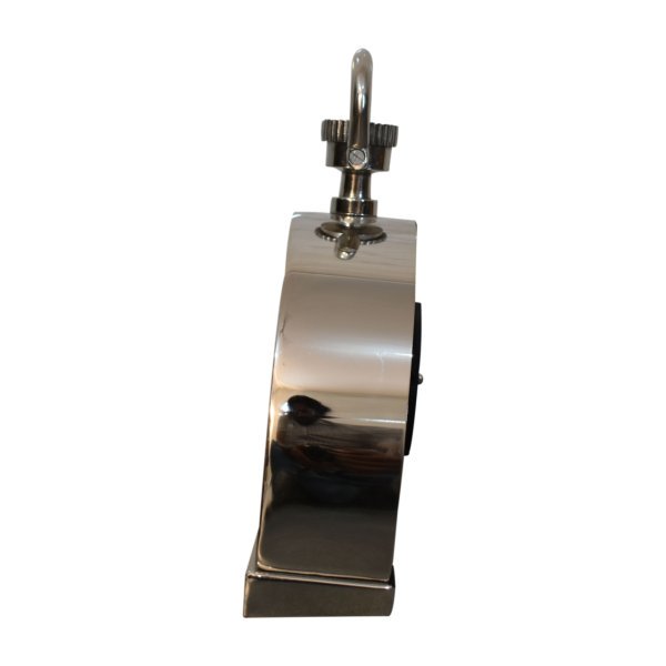 Solid Mango Wood Black and Chrome Table Clock - Image 4