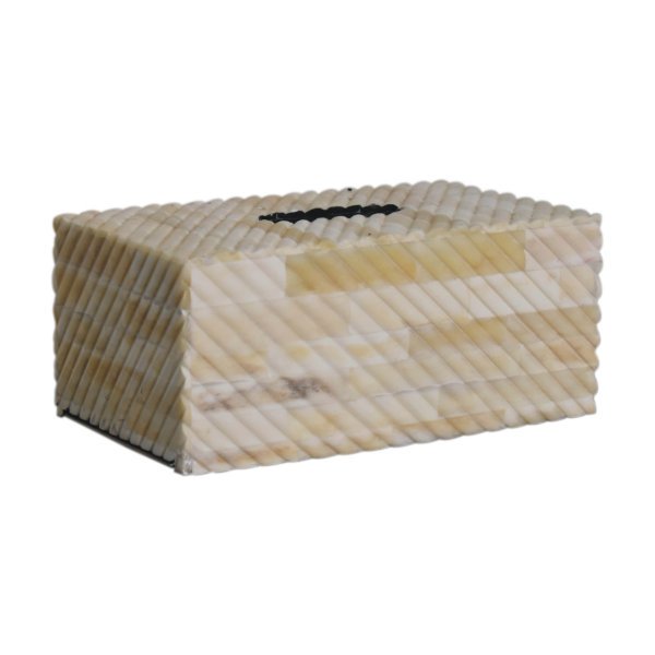 Solid Mango Wood Bone Inlay Tissue Box - Image 2