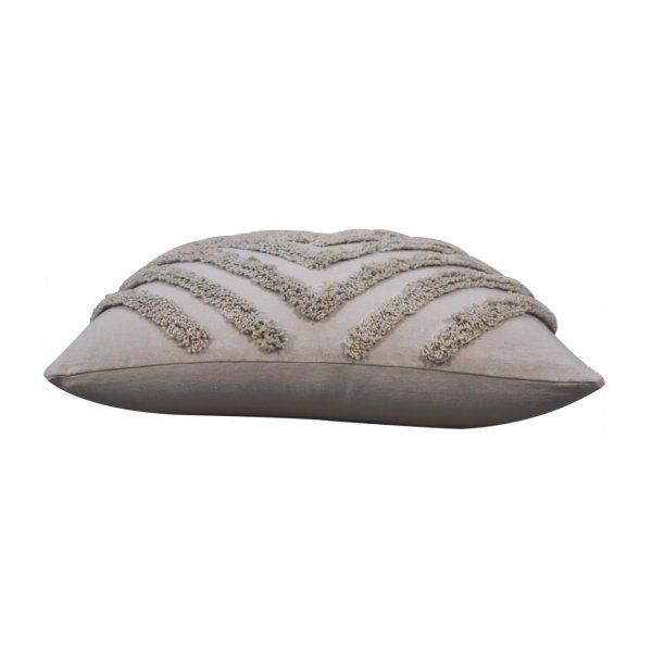 Solid Mango Wood Set of 2 Tacy Grey Cushions - Image 5