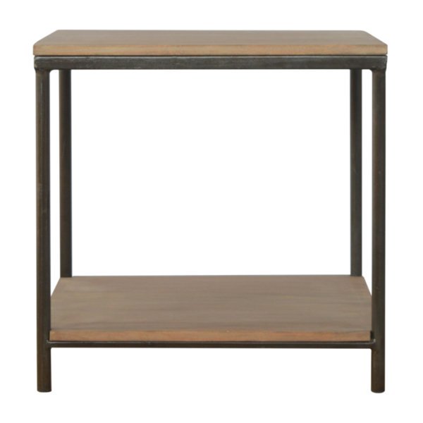 Solid Mango Wood Natural Finished Side Table