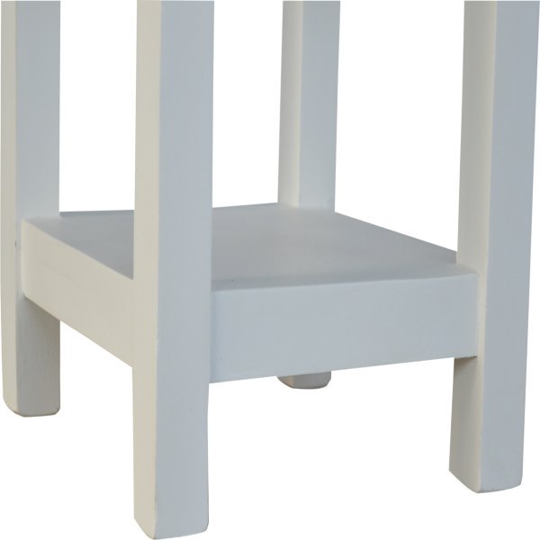Solid Mango Wood Honey Caramel Acacia Top 1 Drawer 1 Shelf Painted Telephone Table - Image 6