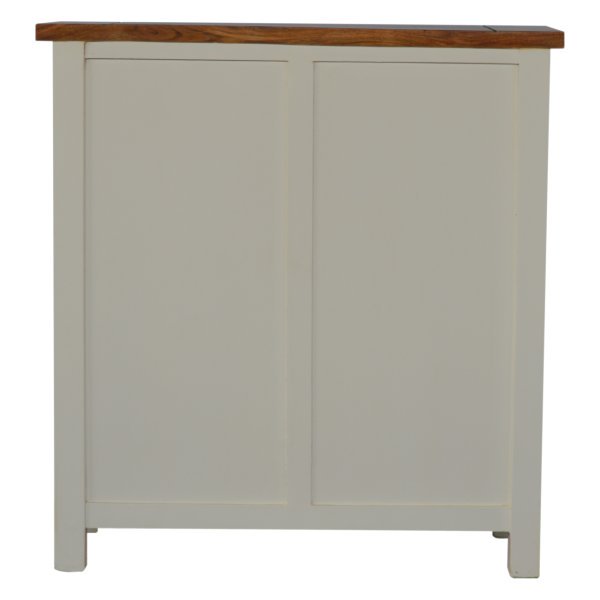 Solid Acacia Wood Honey Finished & 2 Tone 3 Drawers 2 Cupboard Kitchen Unit - Image 6