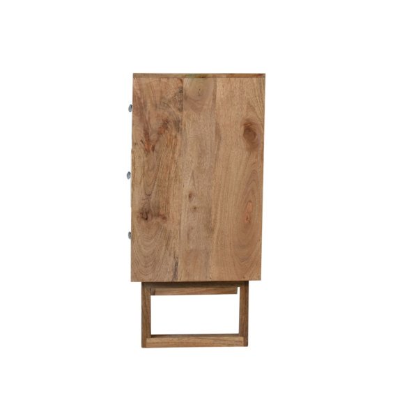 Solid Mango Wood Oak Finished 8 Drawer Bone Inlay Chest with 'U' Shaped Legs - Image 7