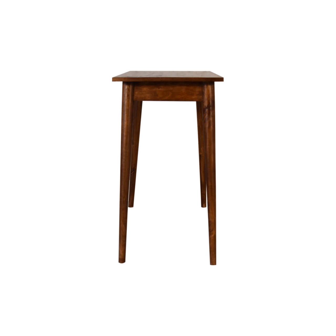 Solid Mango Wood Chestnut Finished 2 Drawer Writing Desk - Image 8
