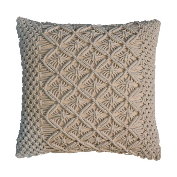 Solid Mango Wood Set of 2 Cream Lira Cushions - Image 3