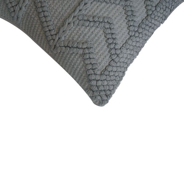 Solid Mango Wood Set of 2 Grey Alda Cushions - Image 5