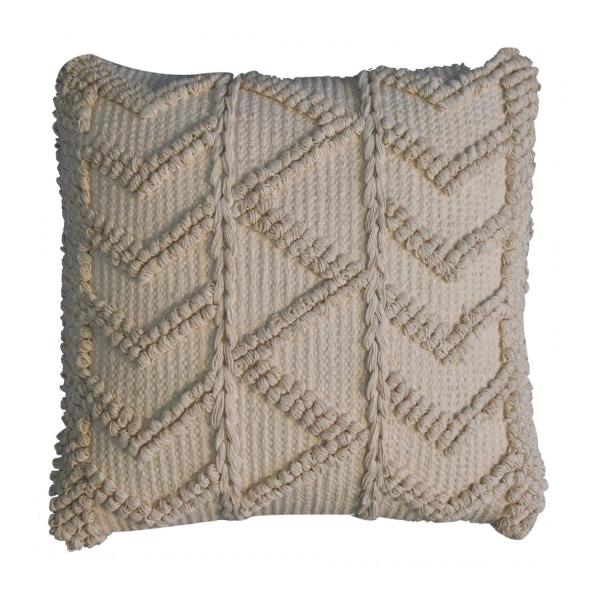 Solid Mango Wood Alda Cushion Set of 2 - Cream - Image 3